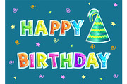 Happy Birthday Poster and Text