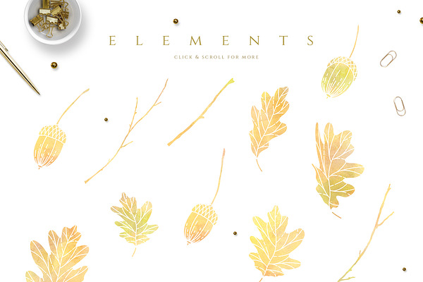 Autumn is Here - Fall Leaves clipart