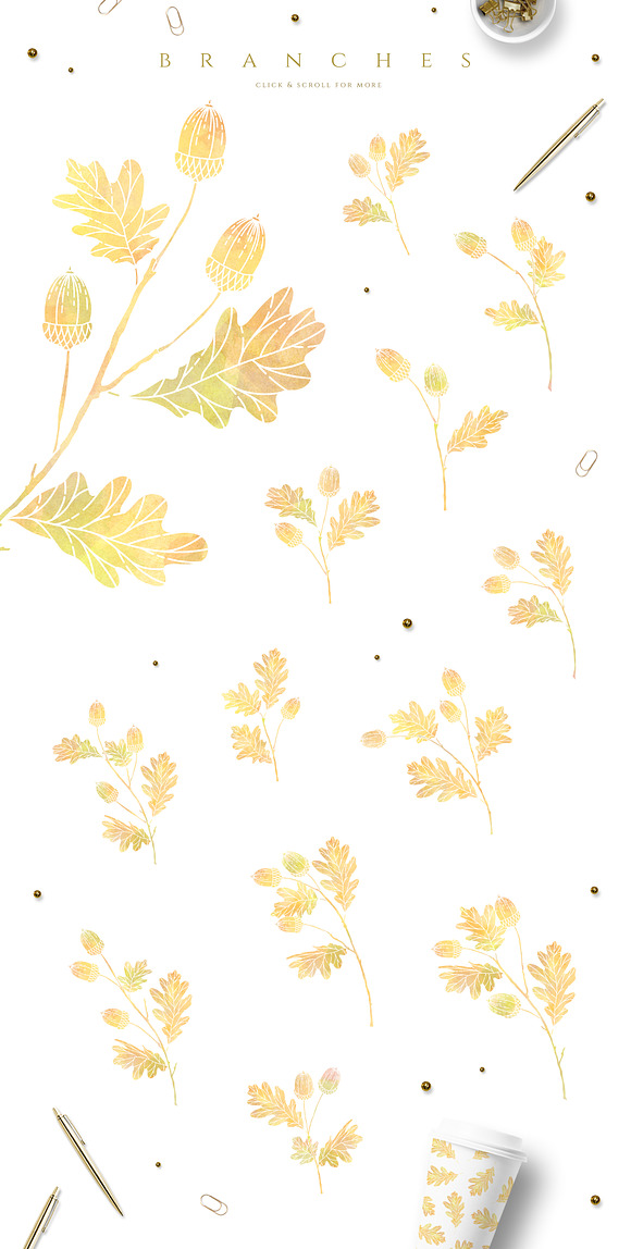 Autumn is Here - Fall Leaves clipart in Illustrations - product preview 1