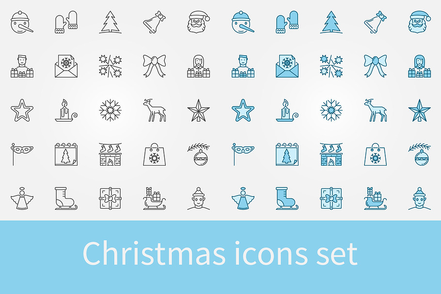 Christmas icons set in Icons - product preview 8