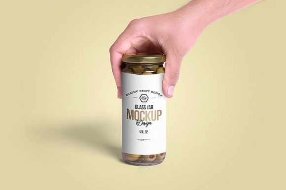 Olives Glass Jar Mockups in Product Mockups - product preview 2