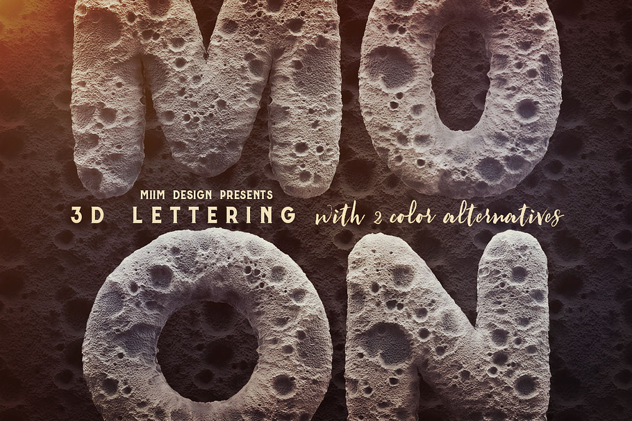 Moon - 3D Lettering
