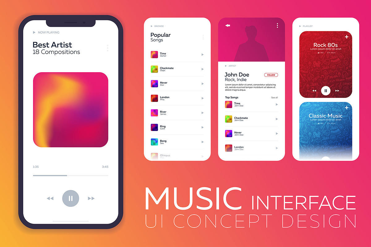 Music Interface UI in UI Kits and Libraries - product preview 8