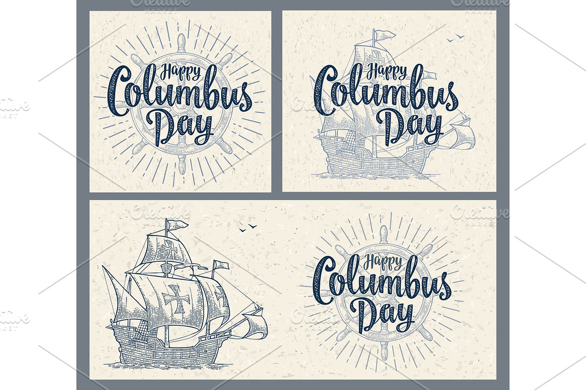 Sailing ship floating on the sea in Illustrations - product preview 8