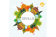 Seville Spain City Skyline 