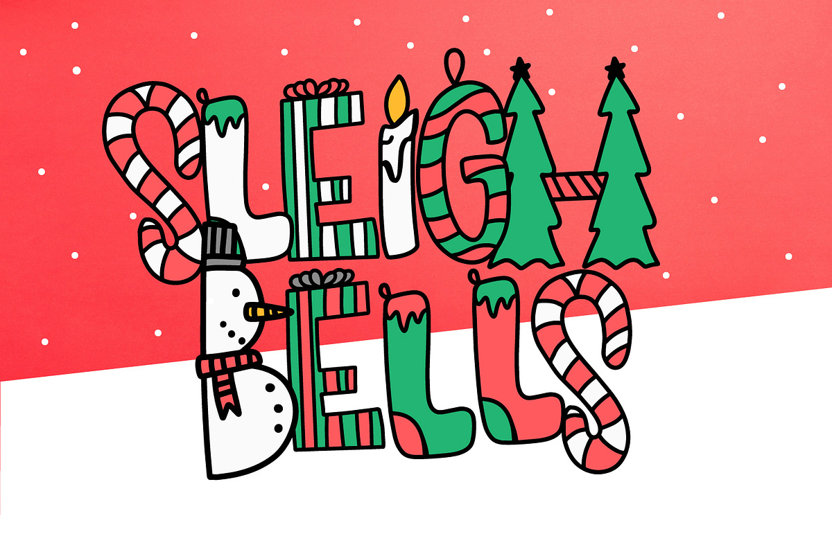 Sleigh Bells - Christmas Font in Fonts - product preview 8