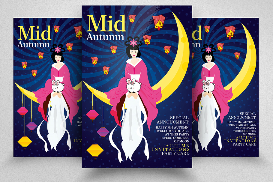 Mid Autumn Flyer Templates Vol:12