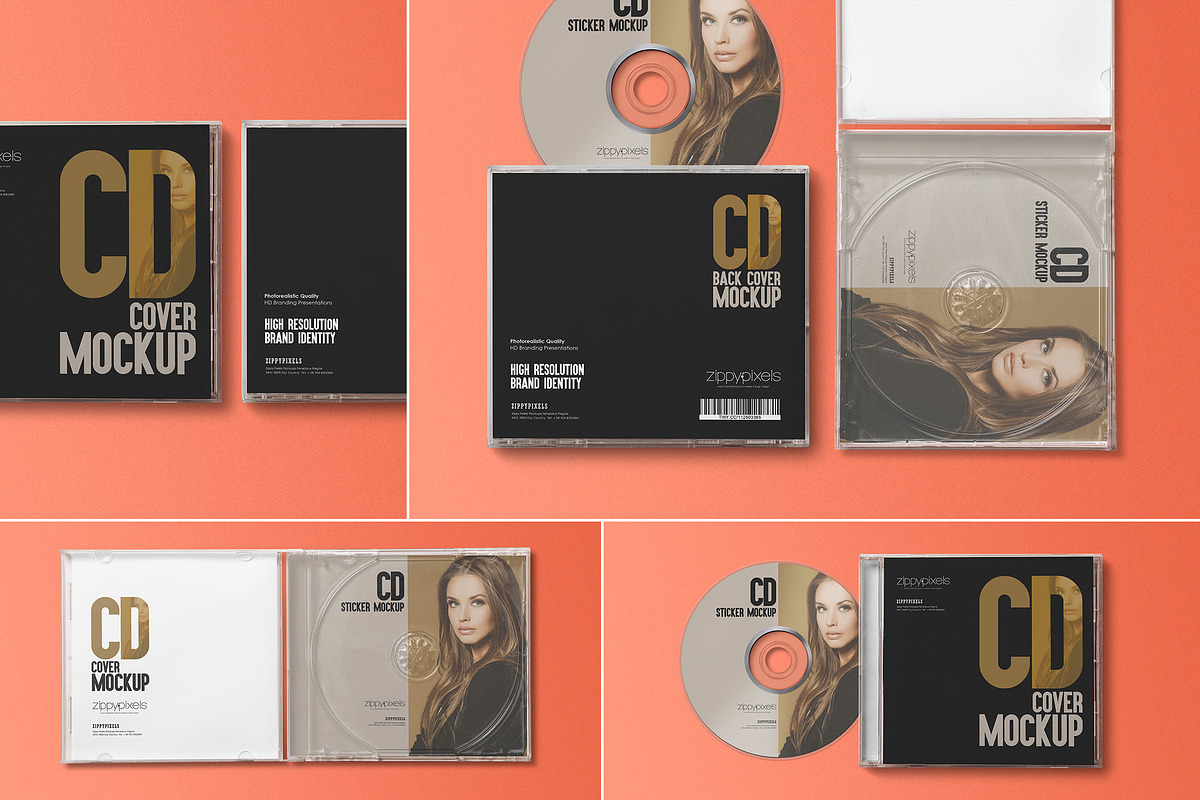CD Label & Case Mockups in Product Mockups - product preview 8
