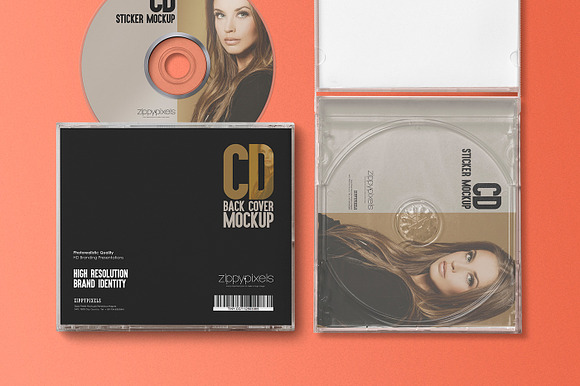 CD Label & Case Mockups in Product Mockups - product preview 1