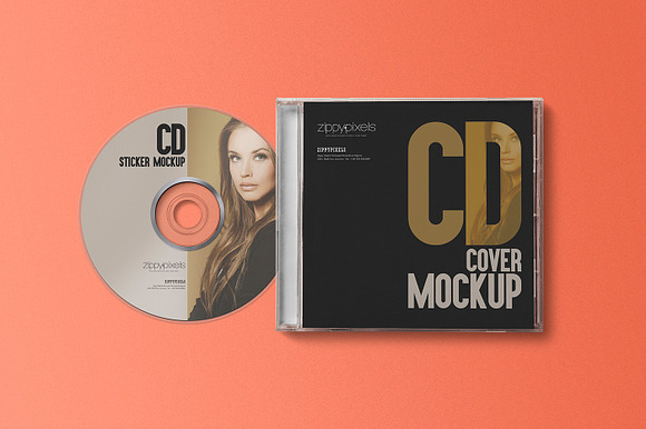 CD Label & Case Mockups in Product Mockups - product preview 4
