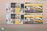 Squares Photo Collage Business Card