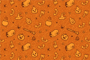 Set of 9 Halloween seamless patterns