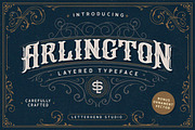 Arlington Layered Font & Ornaments