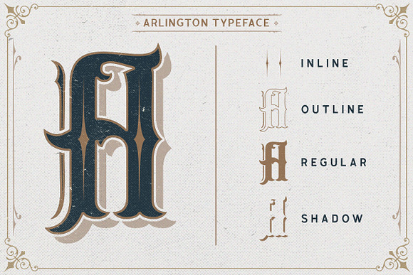 Arlington Layered Font & Ornaments in Outline Fonts - product preview 6