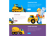 construct machines web banners