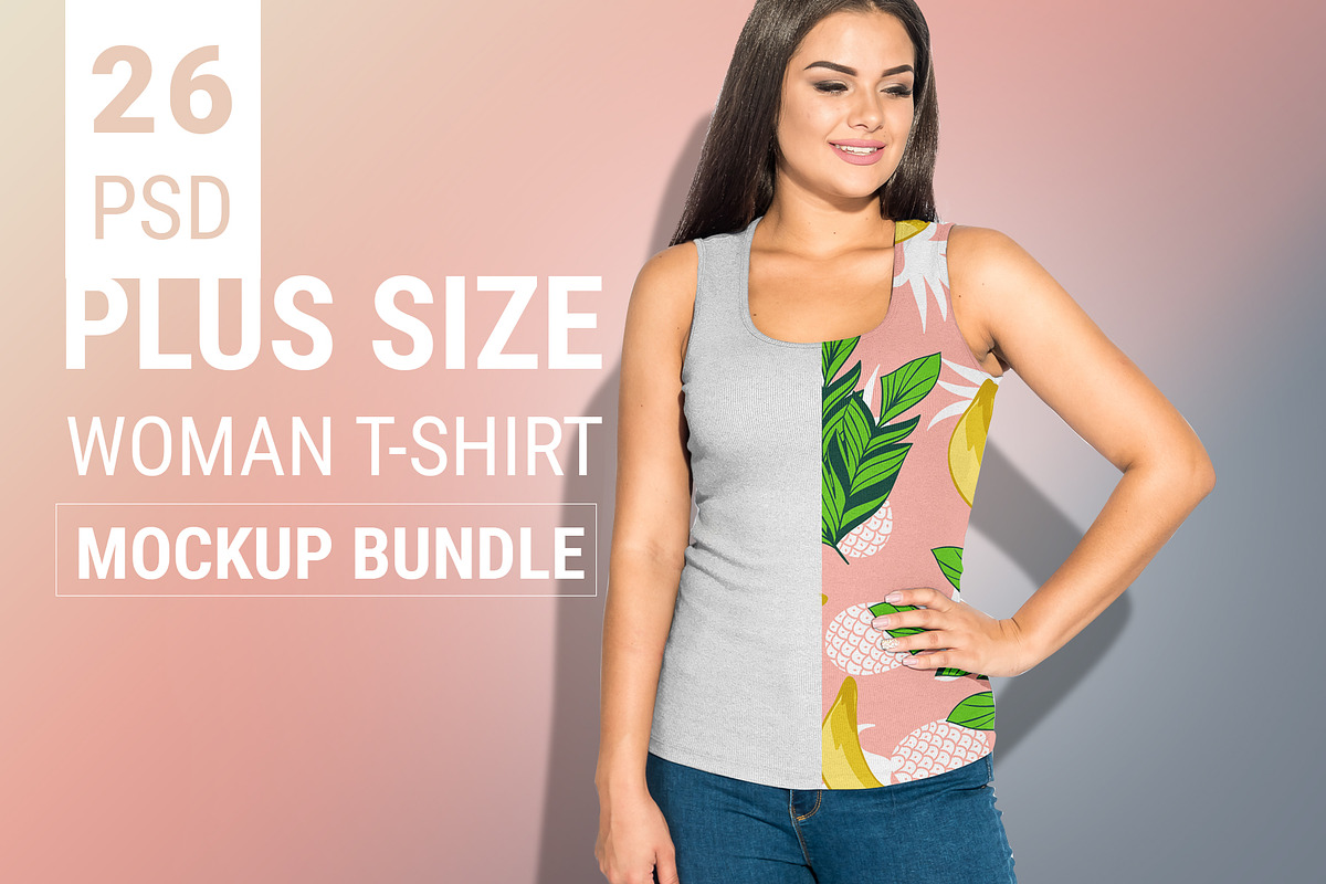 Plus Size T-shirt Mockup Bundle in Product Mockups - product preview 8