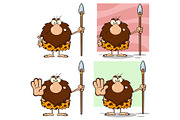 Funny Male Caveman Vector Collection