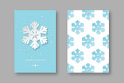Christmas holiday posters with paper
