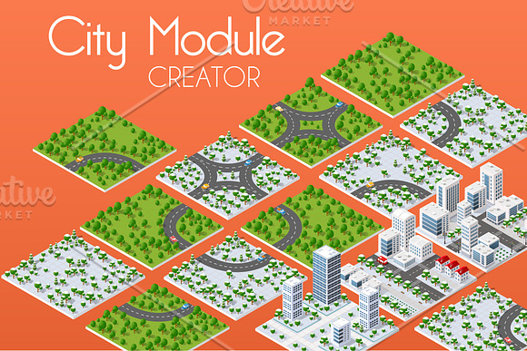 City bundle module city set in Objects - product preview 12