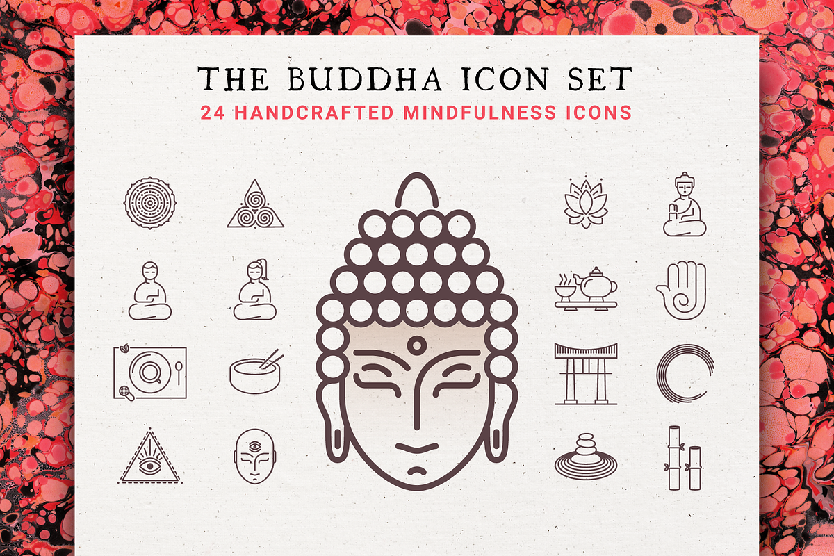 The Buddha 24 Icon Mindfulness Set in Japanese Icons - product preview 8