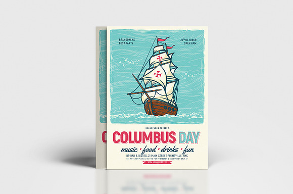 Columbus Day Flyer & Poster Template in Flyer Templates - product preview 2
