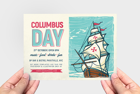 Columbus Day Flyer & Poster Template in Flyer Templates - product preview 4
