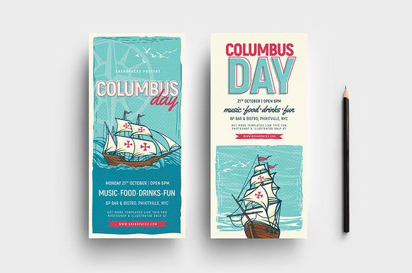 Columbus Day Flyer & Poster Template in Flyer Templates - product preview 5