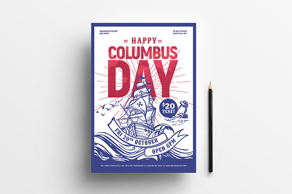 Columbus Day Flyer & Poster v2 in Flyer Templates - product preview 1