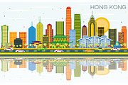 Hong Kong China City Skyline 