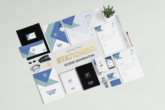 4 Stationery Mockups Scenes in Branding Mockups - product preview 1