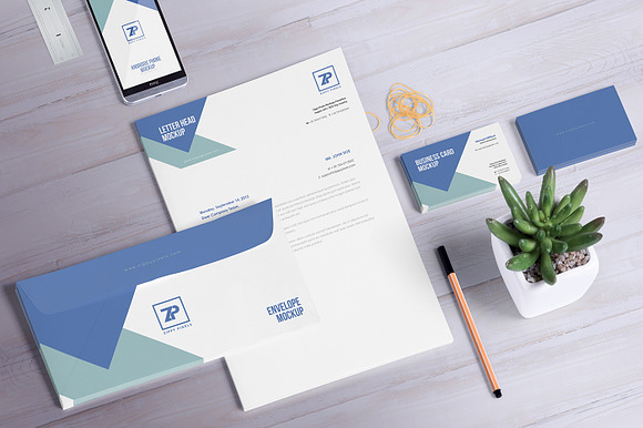 4 Stationery Mockups Scenes in Branding Mockups - product preview 2