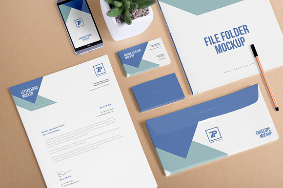 4 Stationery Mockups Scenes in Branding Mockups - product preview 5