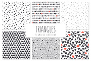 Triangles. Seamless Patterns Set 5