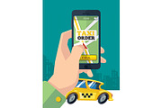 taxi order. urban transportation