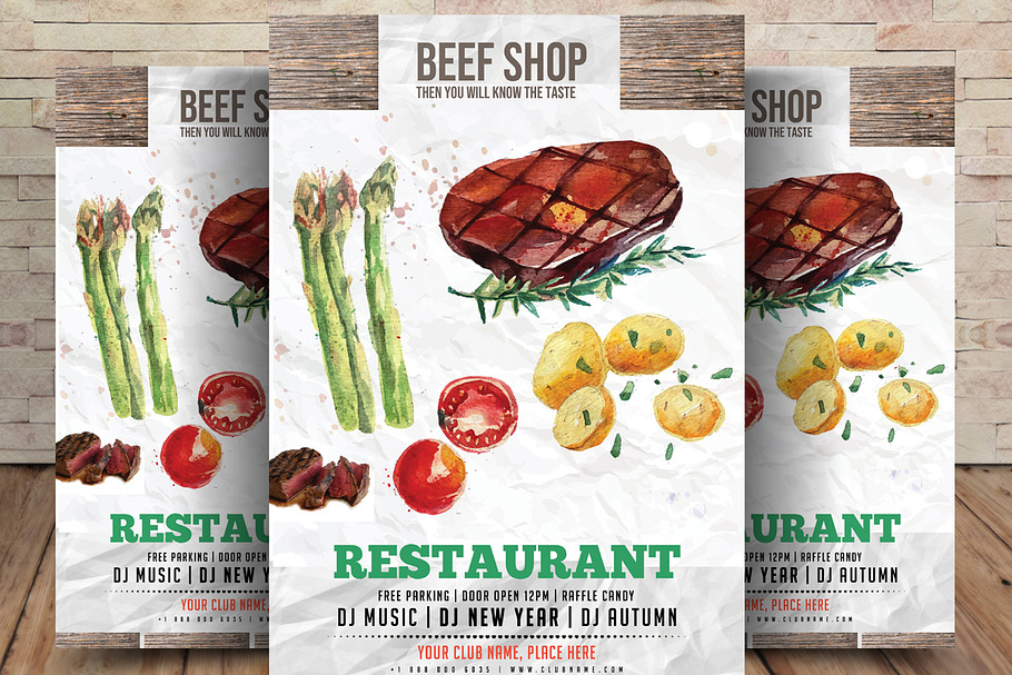 Butcher and Beef Shop Flyer Template