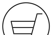 Shopping cart stroke icon