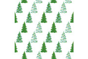 Seamless background, Christmas trees