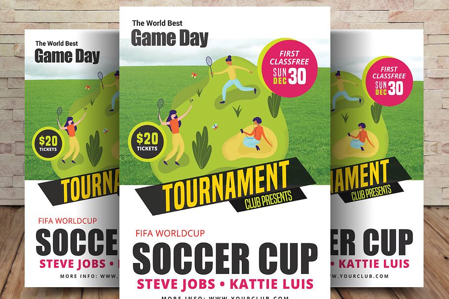 Soccer Cup Flyer Template in Flyer Templates - product preview 8
