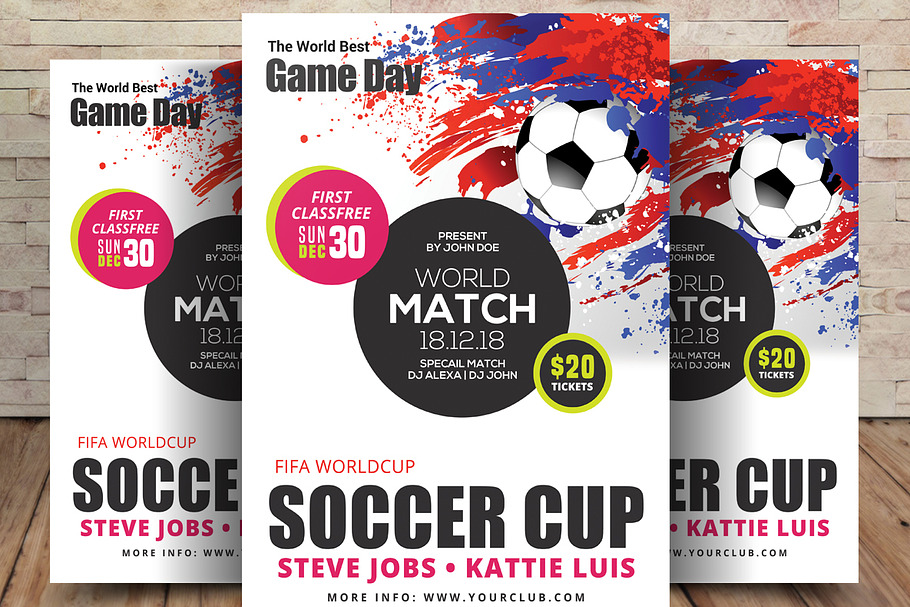 Word Soccer Cup Flyer