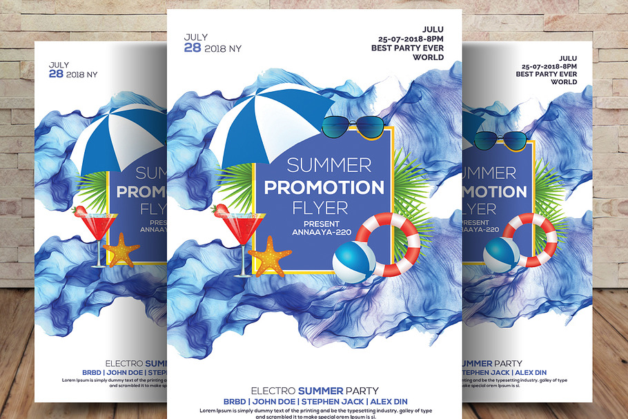 Summer Drinks Promotion Flyer