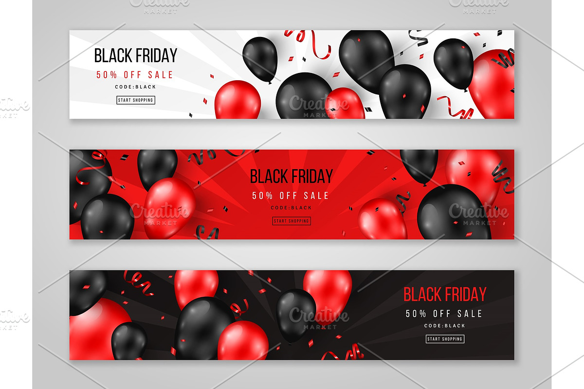 Black Friday banners in Illustrations - product preview 8