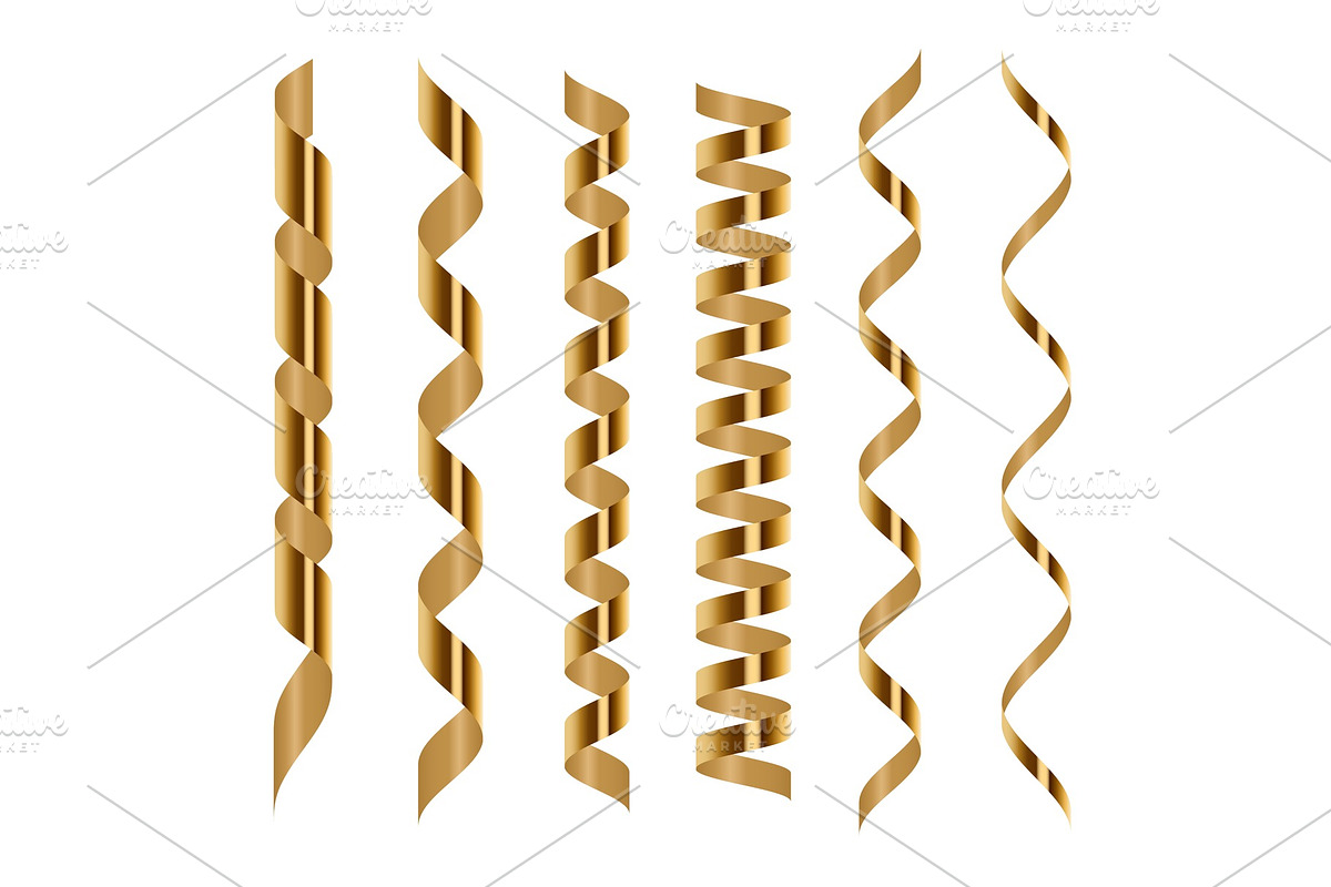Spiral golden serpentine set in Illustrations - product preview 8