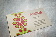 Colorful Flower Power Business Card