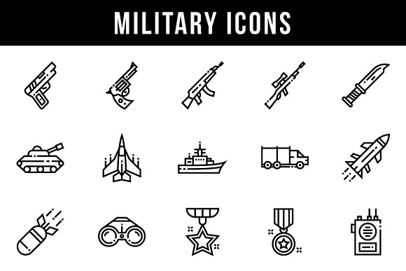 Military Icons in Icons - product preview 1