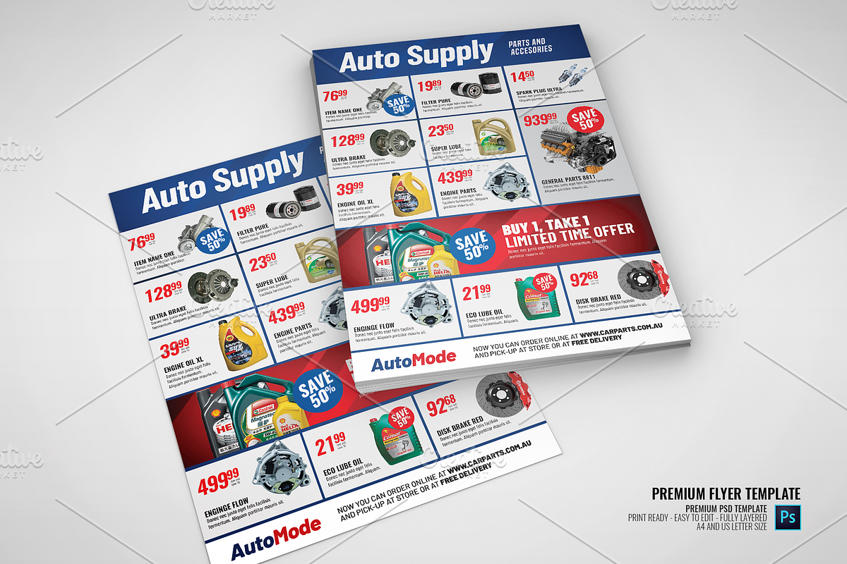 Auto Parts and Supply Flyer in Flyer Templates - product preview 8