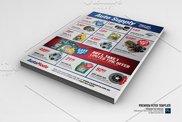 Auto Parts and Supply Flyer in Flyer Templates - product preview 2