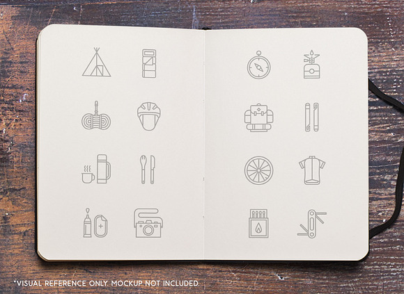 Line Icons | Bikepacking Icon Set in Icons - product preview 2