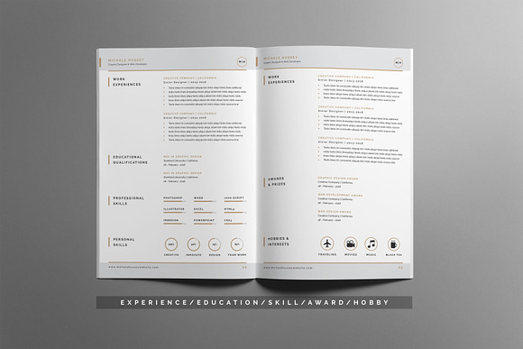 Clean Resume Booklet 8 Pages in Resume Templates - product preview 2