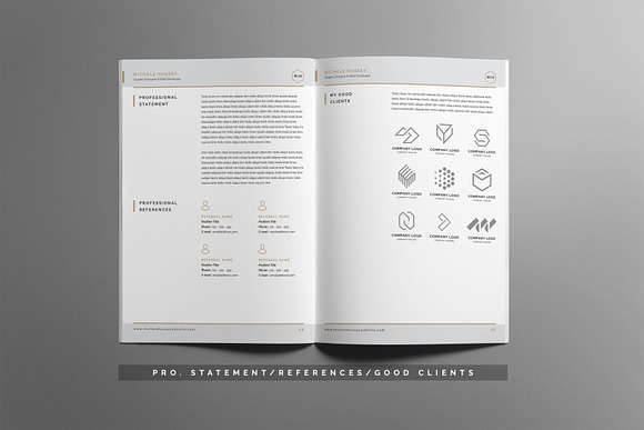 Clean Resume Booklet 8 Pages in Resume Templates - product preview 3