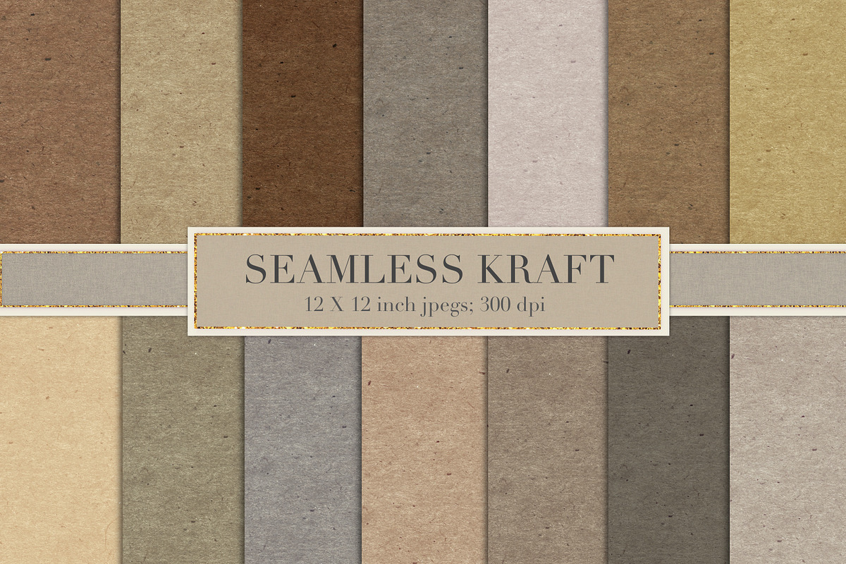 Seamless kraft paper backgrounds in Textures - product preview 8